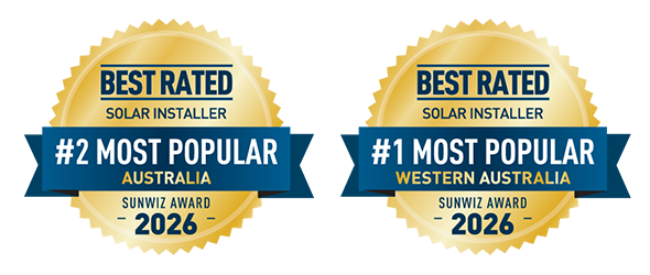 #1 Most Popular Solar Installer in Western Australia and #2 Most Popular in Australia by SunWiz Awards 2026