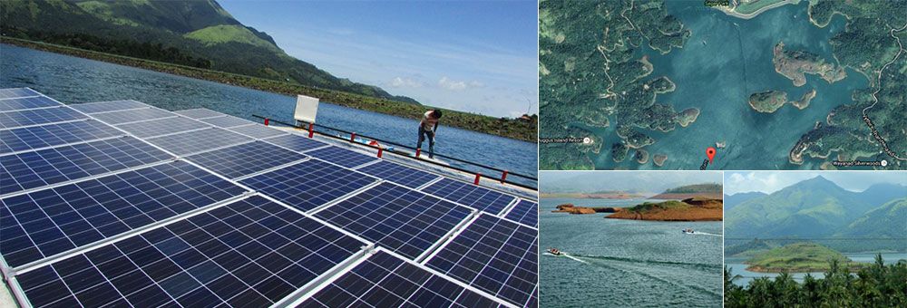 500kW Floating Solar Power Plant, Kerala, India.