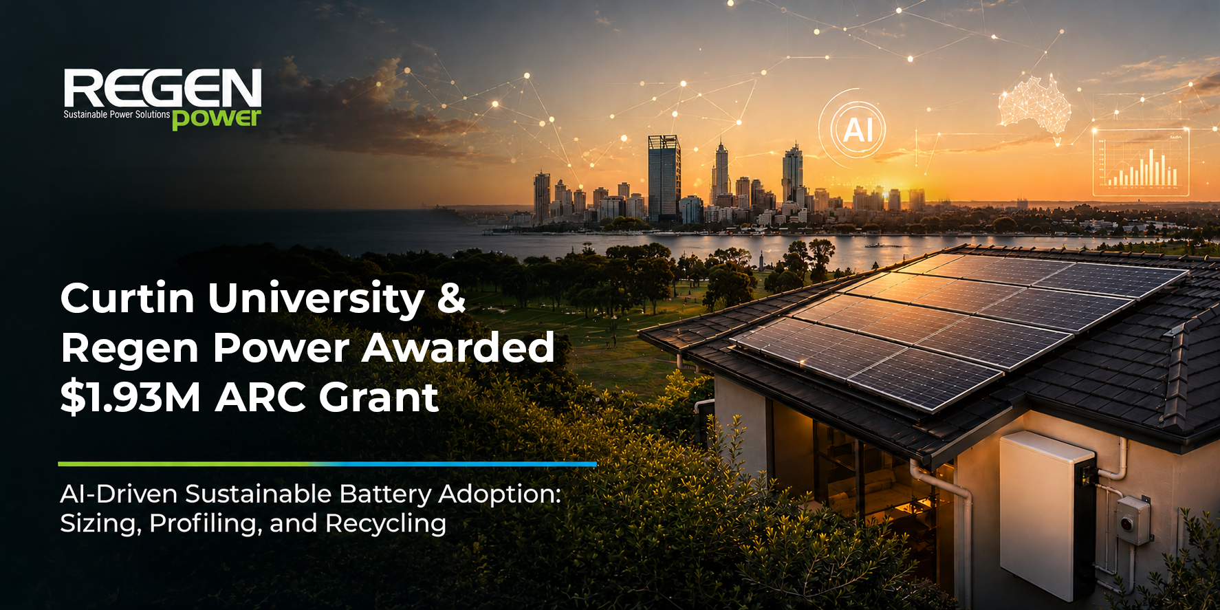 Curtin University and Regen Power Awarded $1.93M ARC Grant to Transform Household Battery Decisions 